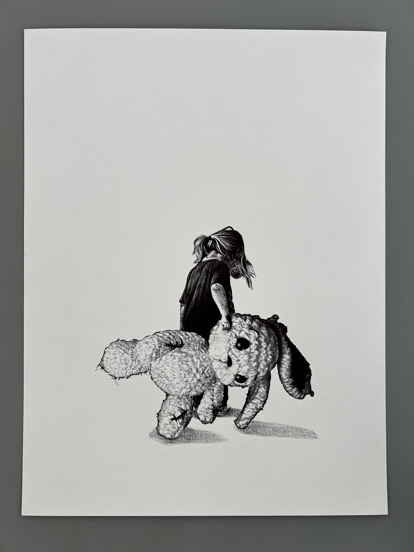 Dessin stylo bic petite fille doudou